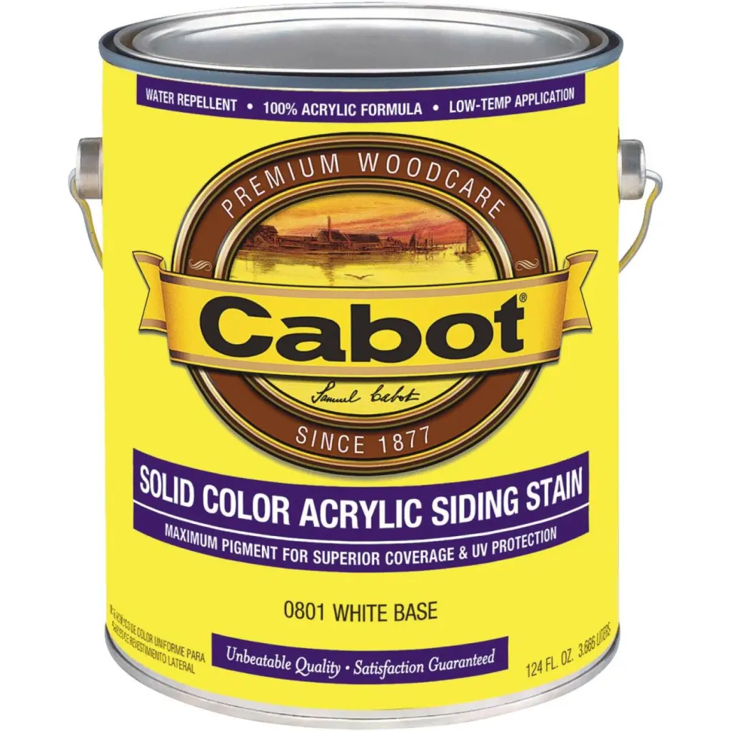 1 Gallon Cabot White Acrylic Siding Exterior Stain