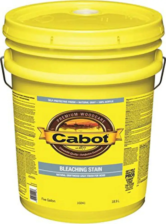 Cabot Natural Driftwood Bleaching Stain 5 Gallon Natural Gray Exterior Wood Protection