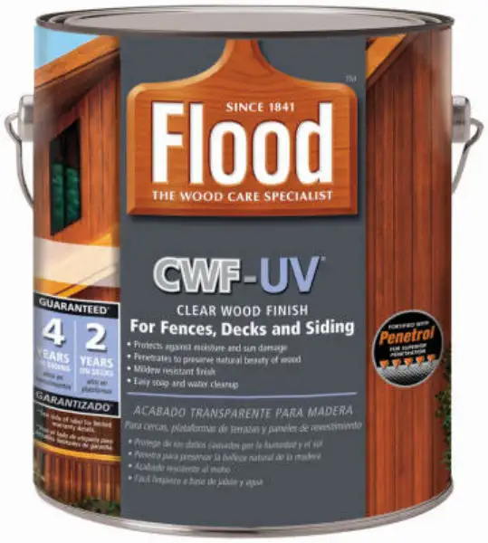 Flood CWF-UV Clear Wood Finish Honey Gold Base 1-Gallon Exterior Protection