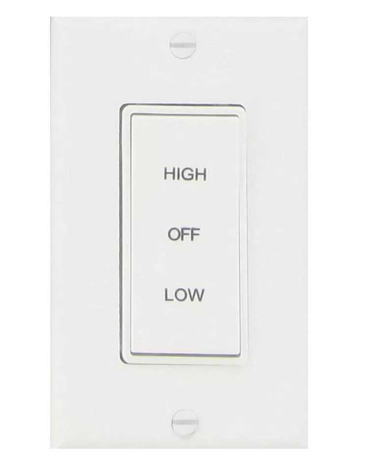 Air Vent 58030 White 2-Speed Rocker Whole House Fan Switch
