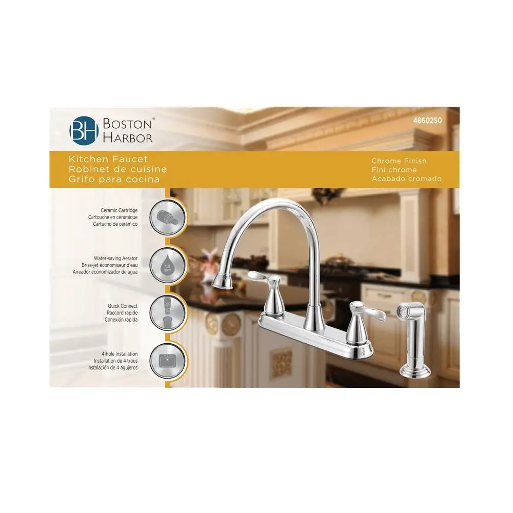 Boston Harbor F8210001CP Traditional Kitchen Faucet Side Spray