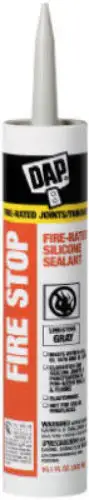 DAP 18806 Fire Stop Fire Rated Silicone Sealant 10.1 Oz Gray Safety