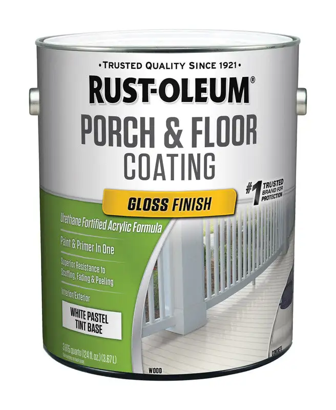 Rust-Oleum Porch & Floor Gloss Tint Base Paint and Primer 1 Gallon Durable Surfaces
