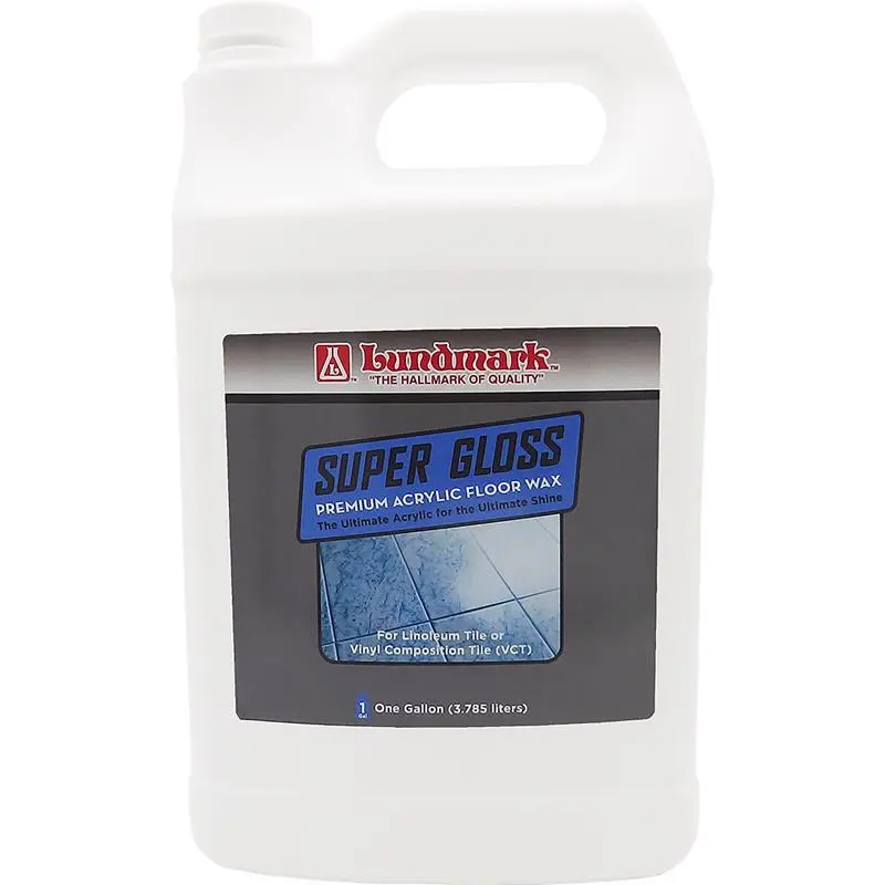 Lundmark Super Gloss Anti-Slip Floor Wax Liquid 1 Gallon Acrylic Floors Pack 2
