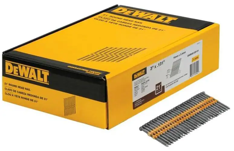 DeWalt DWRHS10D131 21-Degree Metal Framing Nails 3 x 0.131 - Construction Fasteners
