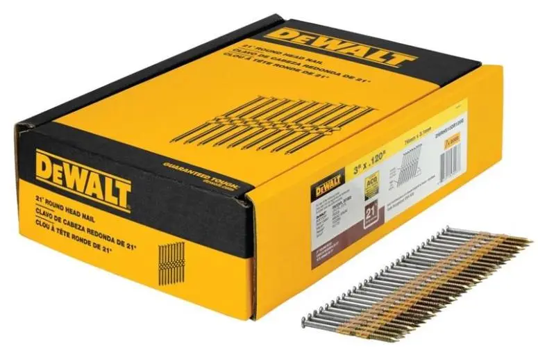 DeWalt DWRHS10DR120G 21-Degree Ring Shank Framing Nails 3 x 0.120 - Construction Nails