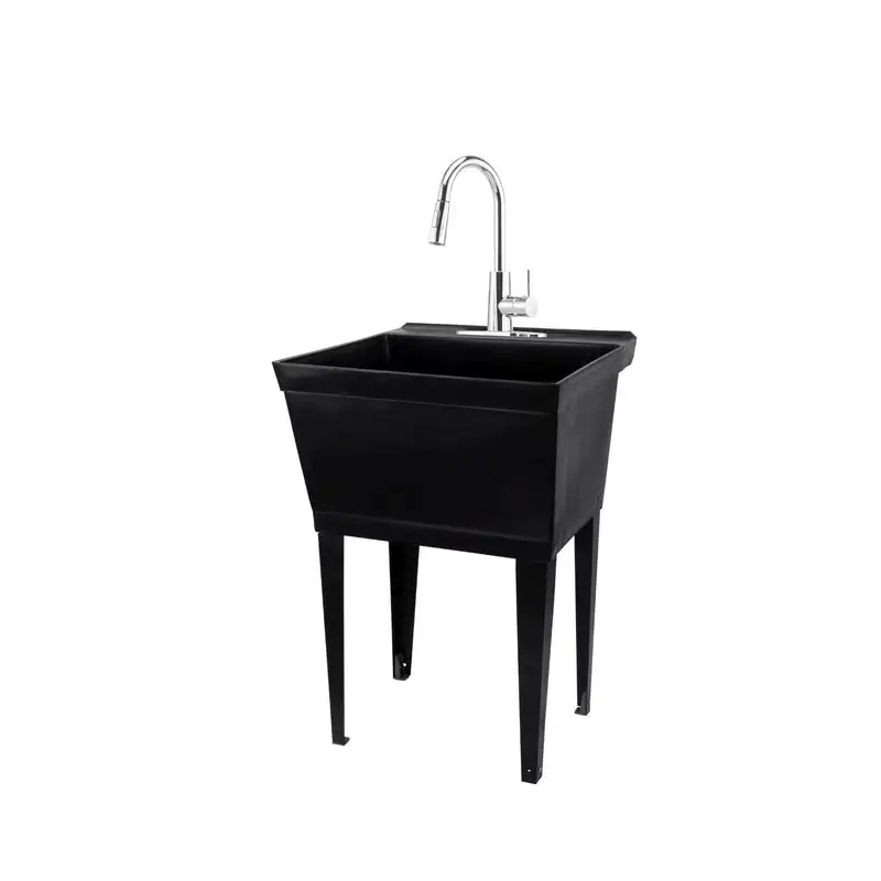 Tehila 22.875x23.5 . Freestanding Plastic Laundry Tub Utility Rooms