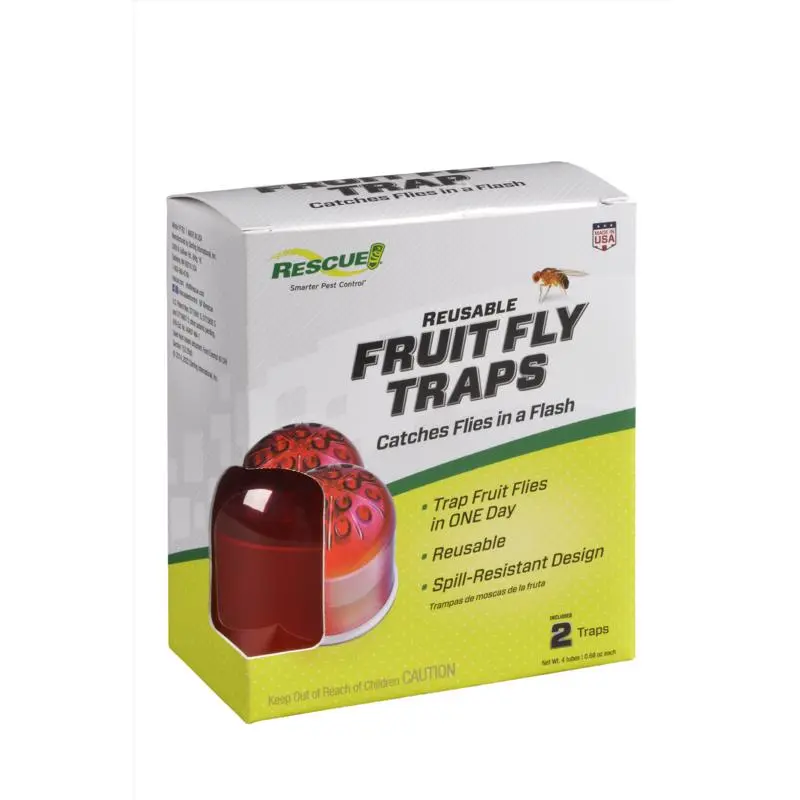 RESCUE Fruit Fly Trap 0.68 oz Pack 5 Non-Toxic Pest Control