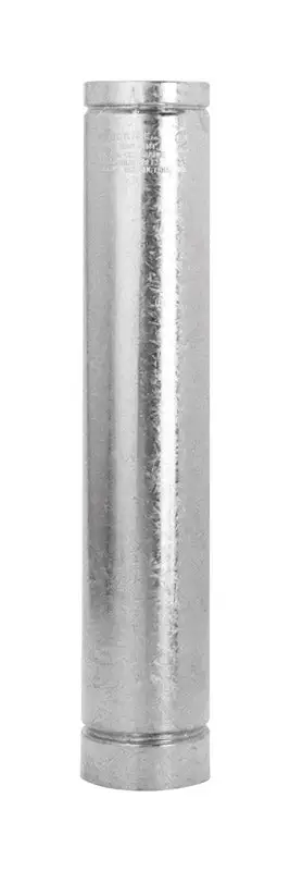 Selkirk 4x24 Inch Aluminum Round Gas Vent Pipe Pack 2