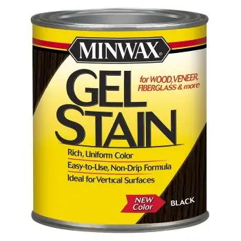 Minwax 660920000 Gel Stain Black Quart Professional Wood Staining