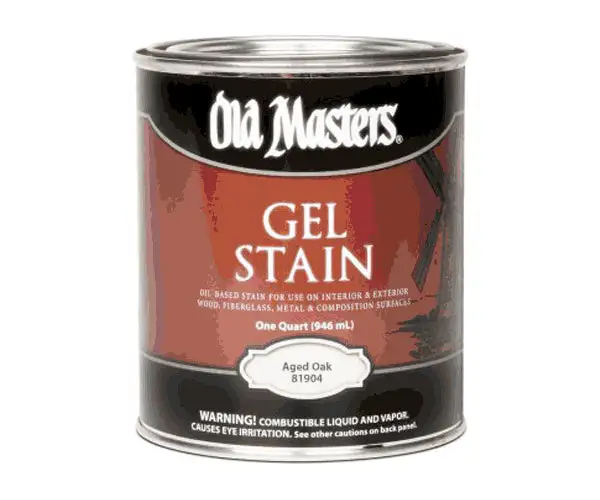 Old Masters 81904 Gel Stain Aged Oak 1 Quart Vintage Wood Finishes