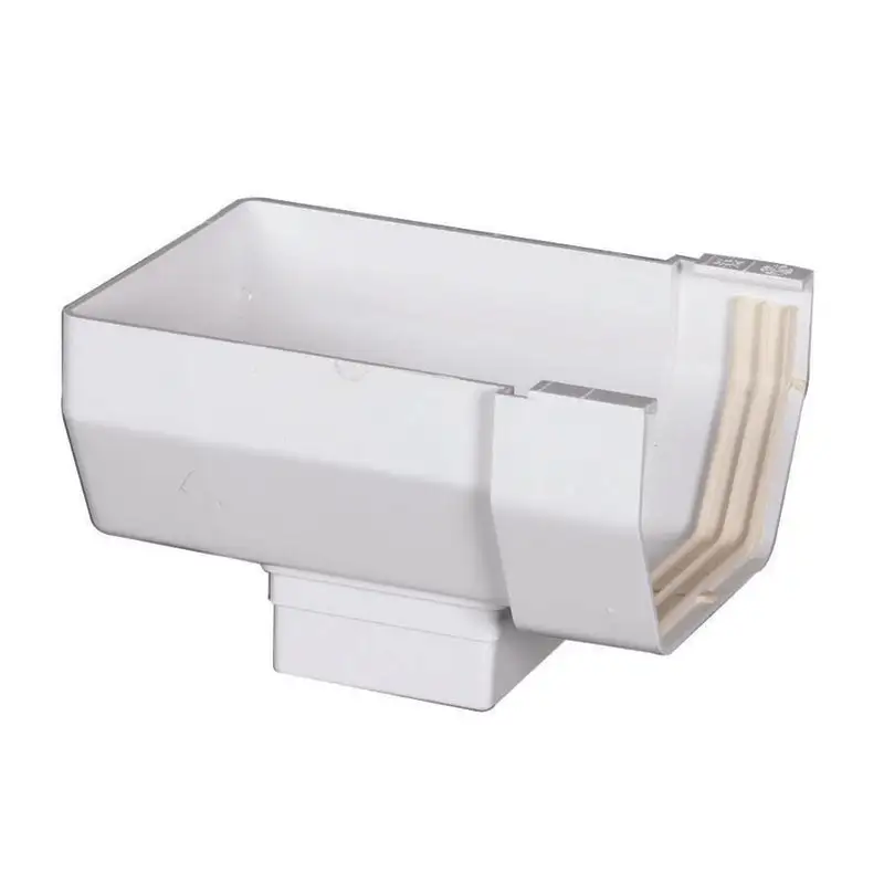 Amerimax 5 W X 9 L White Vinyl K Gutter Outlet Pack 10