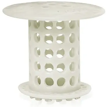 Larsen 031320 White Tub Hair Snare Drain Cover