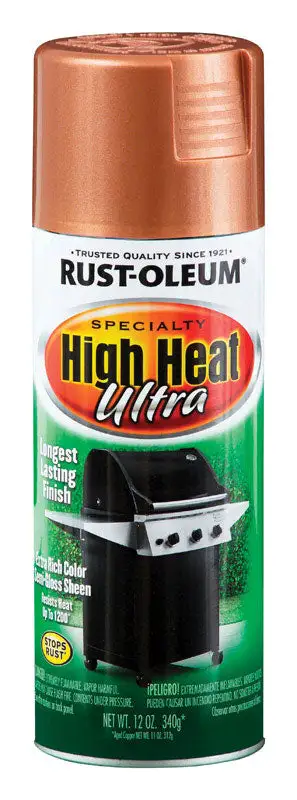 Rust-Oleum Specialty Semi-Gloss Aged Copper Ultra High Heat Spray Paint 12 oz Pack 6
