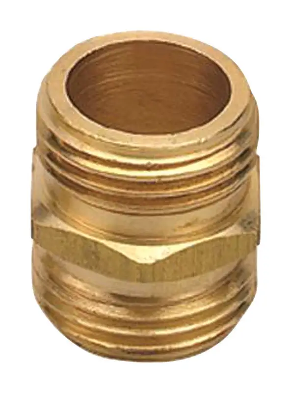 Orbit 3/4 Inch Brass Threaded Double Male Hose Connector Pack 12