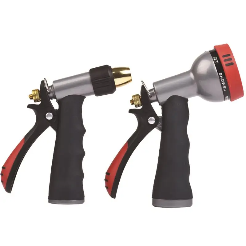 Home Plus 7 Pattern Adjustable Metal Hose Nozzle Set Pack 8
