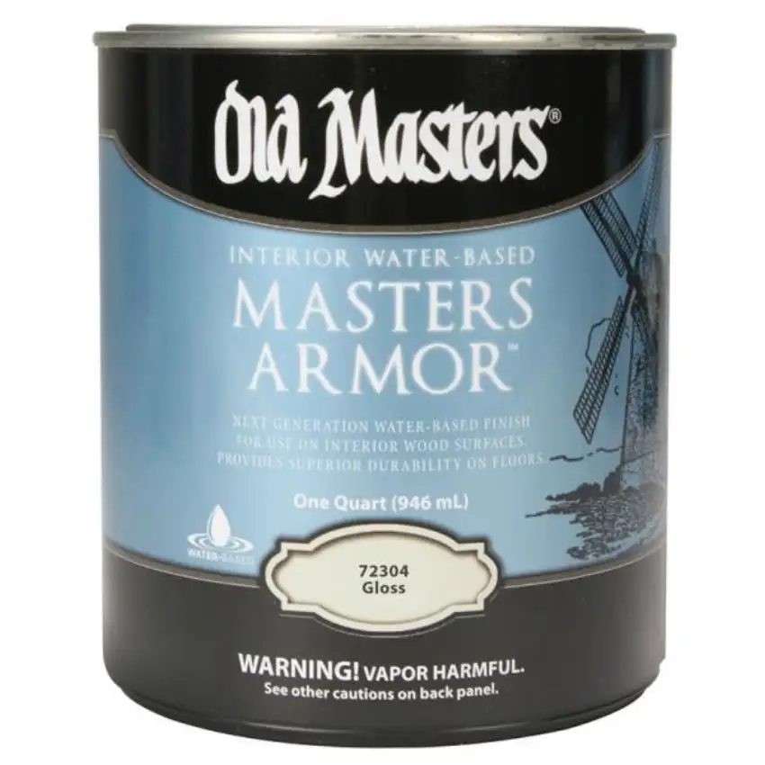 Old Masters 72304 Masters Armor Interior Water-Based Wood Finish Gloss 1 Quart