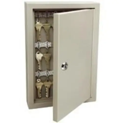 GE 001801 Steel Key Cabinet Lockable 30-Key Clay Secure Storage Keys