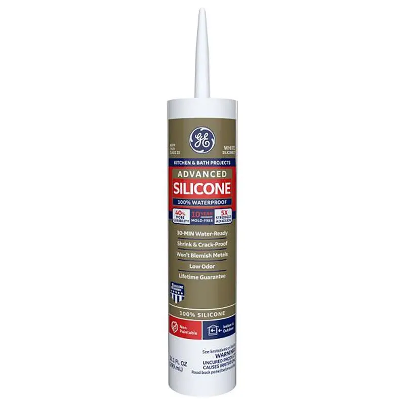 GE Silicone 2 White Kitchen and Bath Silicone 10.1 oz Pack 12 Waterproof Sealing