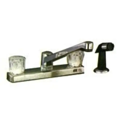 Toolbasix PF8211A Kitchen Faucet Spray Dual Handle Brass Nickel