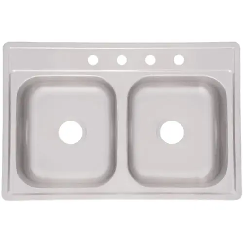 Franke FDS804NB Stainless Steel Double Bowl Sink 33 x 22 x 8