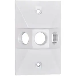 White Weatherproof Rectangular Lampholder Cover Outdoor Lighting Protection Master Electrician