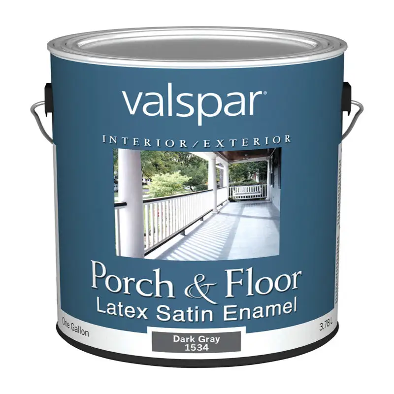 Valspar 27-1534 GL 1 Gallon Dary Grey Porch & Floor Latex Satin Enamel Paint Pack 2