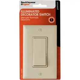 Ivory Single-Pole Premium Decorator Light Switch Illumination Legrand - Pass u0026 Seymour