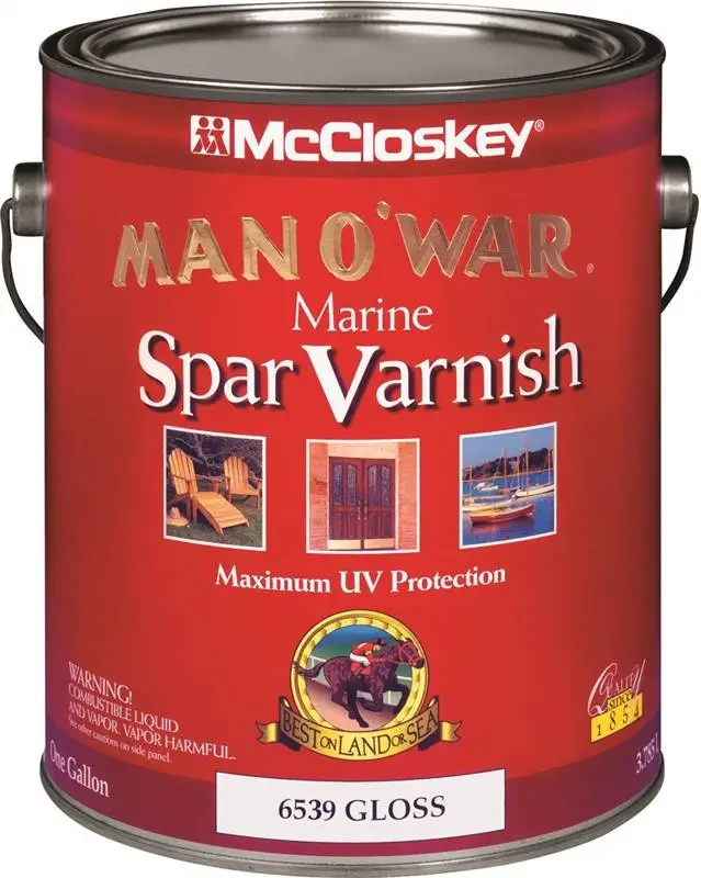 McCloskey 6539 Man O'War Marine Spar Varnish Gloss Finish 1-Gallon Wood Protection