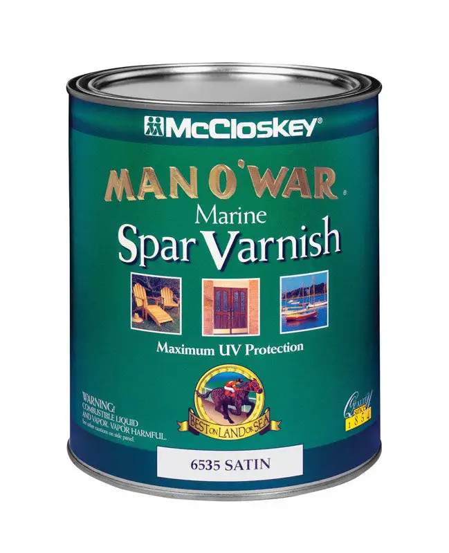 Mccloskey 1 Quart Satin Man O' War Marine Spar Varnish Low VOC Case 4