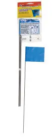 C.H Hanson Blue Stake Flags 15-Inch Staff 2-1/2x3-1/2 Inch Flag 10-Piece Set C.H. Hanson