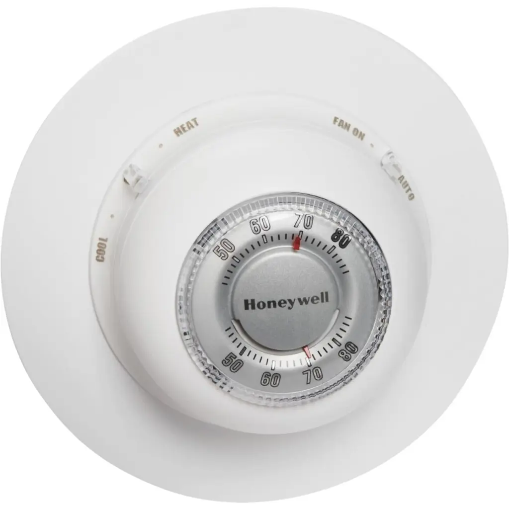 Honeywell Heat or Cool Off White Round Wall Thermostat HVAC Systems