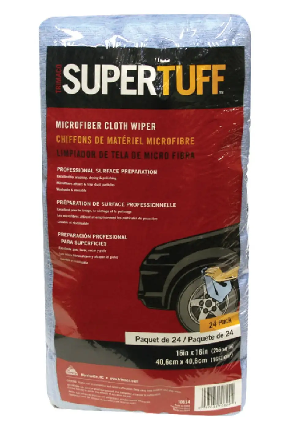 Trimaco 10824 SuperTuff Absorbent Microfiber Towel Blue