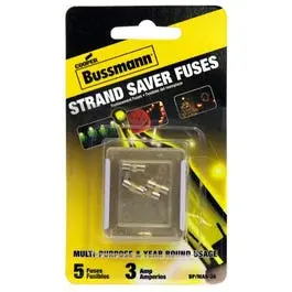Holiday Mini Light Set Fuse 3-Amp 125-Volt 5-Pack Various
