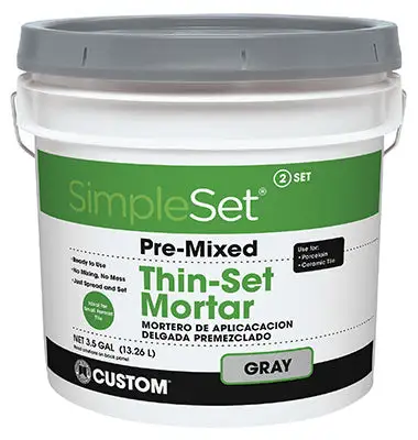 Custom Building Products SimpleSet Gray Thin-Set Mortar 3.5 Gallon Tile Installation