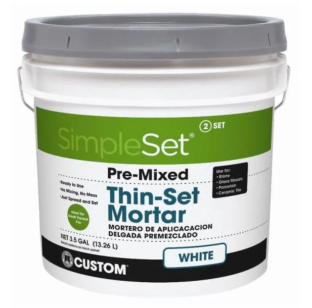 SimpleSet STTSW3 Pre-Mixed Ceramic Tile Thin-Set Mortar 3.5 Gallon