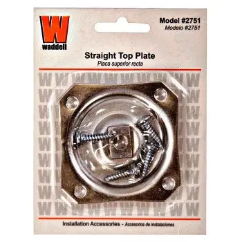 Waddell 02751 Straight Top Plate 2 7/16 - Furniture Mounting Bracket