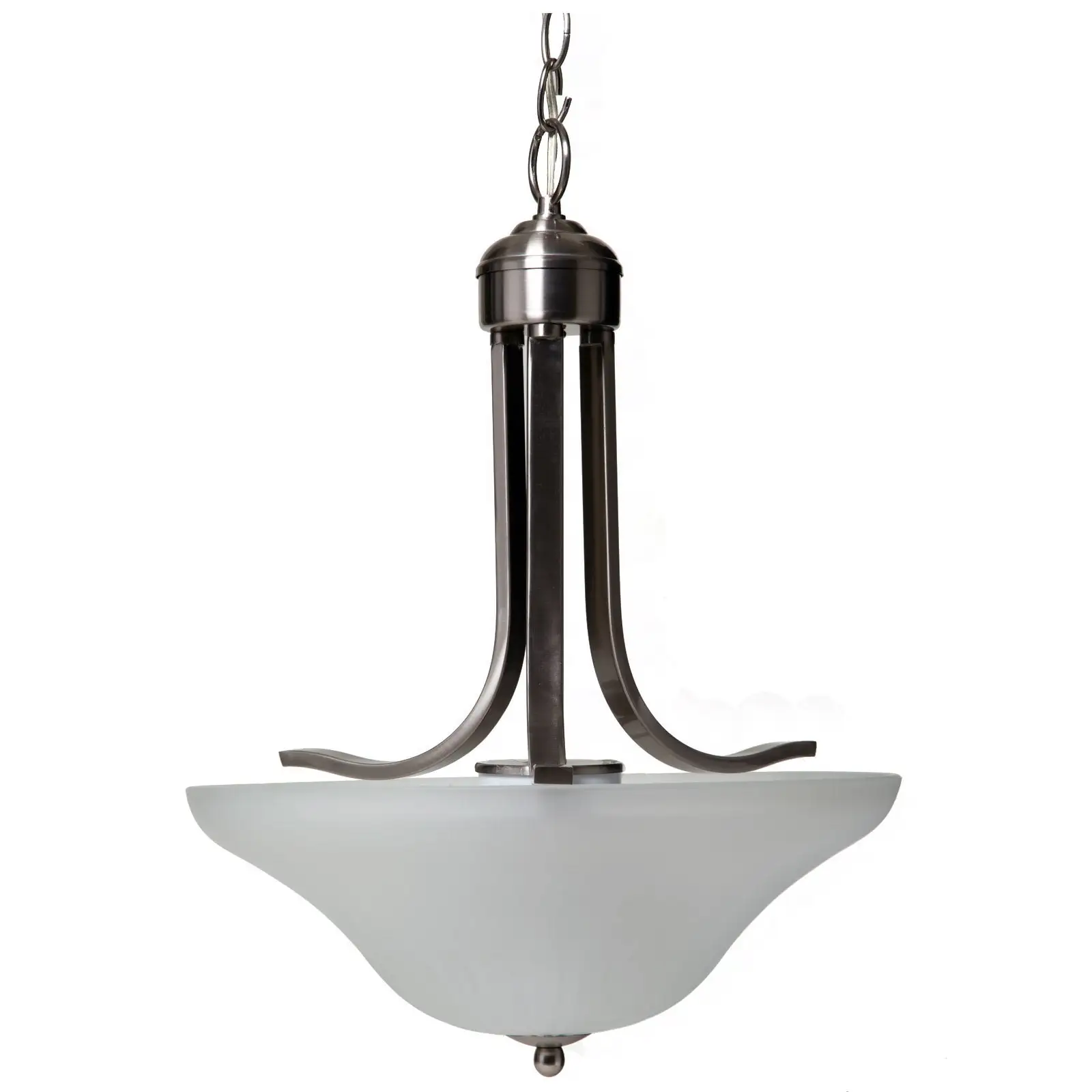 Boston Harbor Brushed Nickel Three Light Pendant Fixture 1571-3P Modern Kitchen Island Lighting