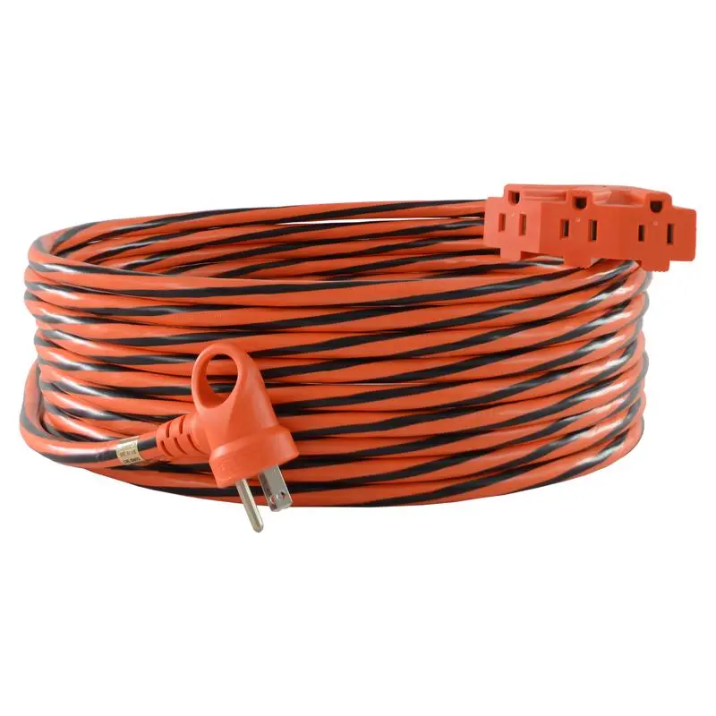 Cord 50Ft I-Plug 3-Outlet Extension Cord Home and Office Use Conntek