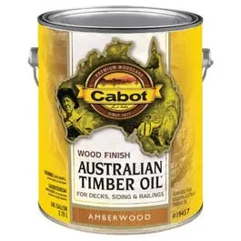 Australian Timber Oil Wood Stain Finish Amberwood 1-Gallon Exterior Wood Protection Cabot