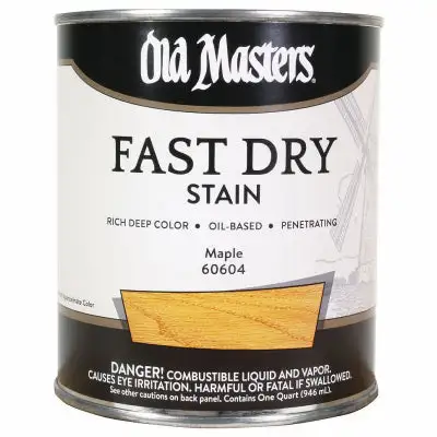 Old Masters Professional Semi-Transparent Maple Oil-Based Alkyd Fast Dry Wood Stain 1 qt Pack 4
