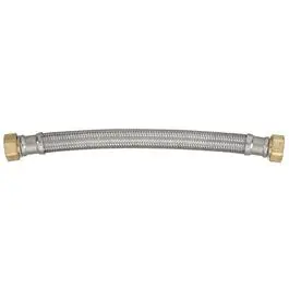 Braided Stainless Steel Water Heater Connector 3/4 FIP x 24-Inch Various