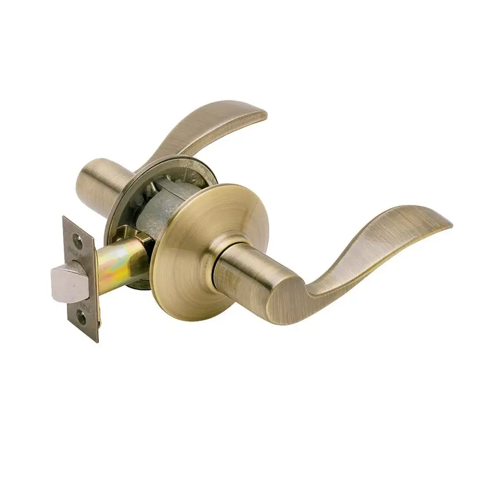 Schlage F10 ACC 609 Accent Passage Lever Lockset Antique Brass