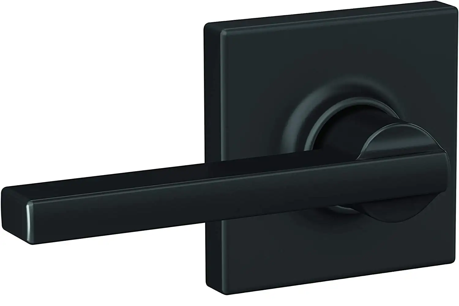Schlage F10LAT622COL Passage Door Lock Collins Trim Lever Matte Zinc