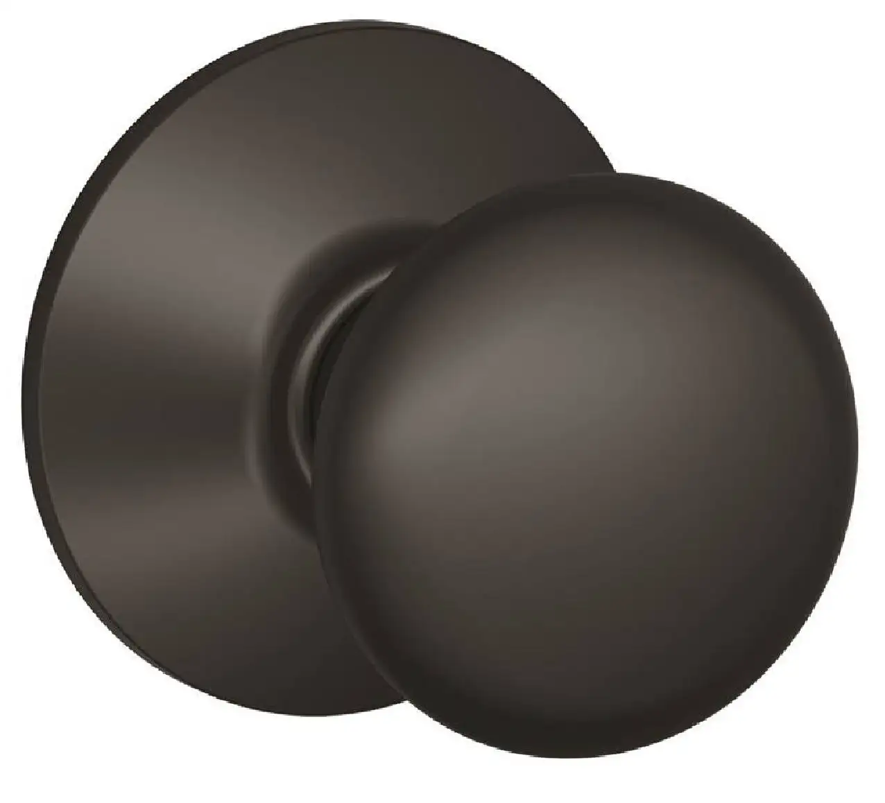 Schlage F10PLY622 Plymouth Hall & Closet Passage Knob Matte Black