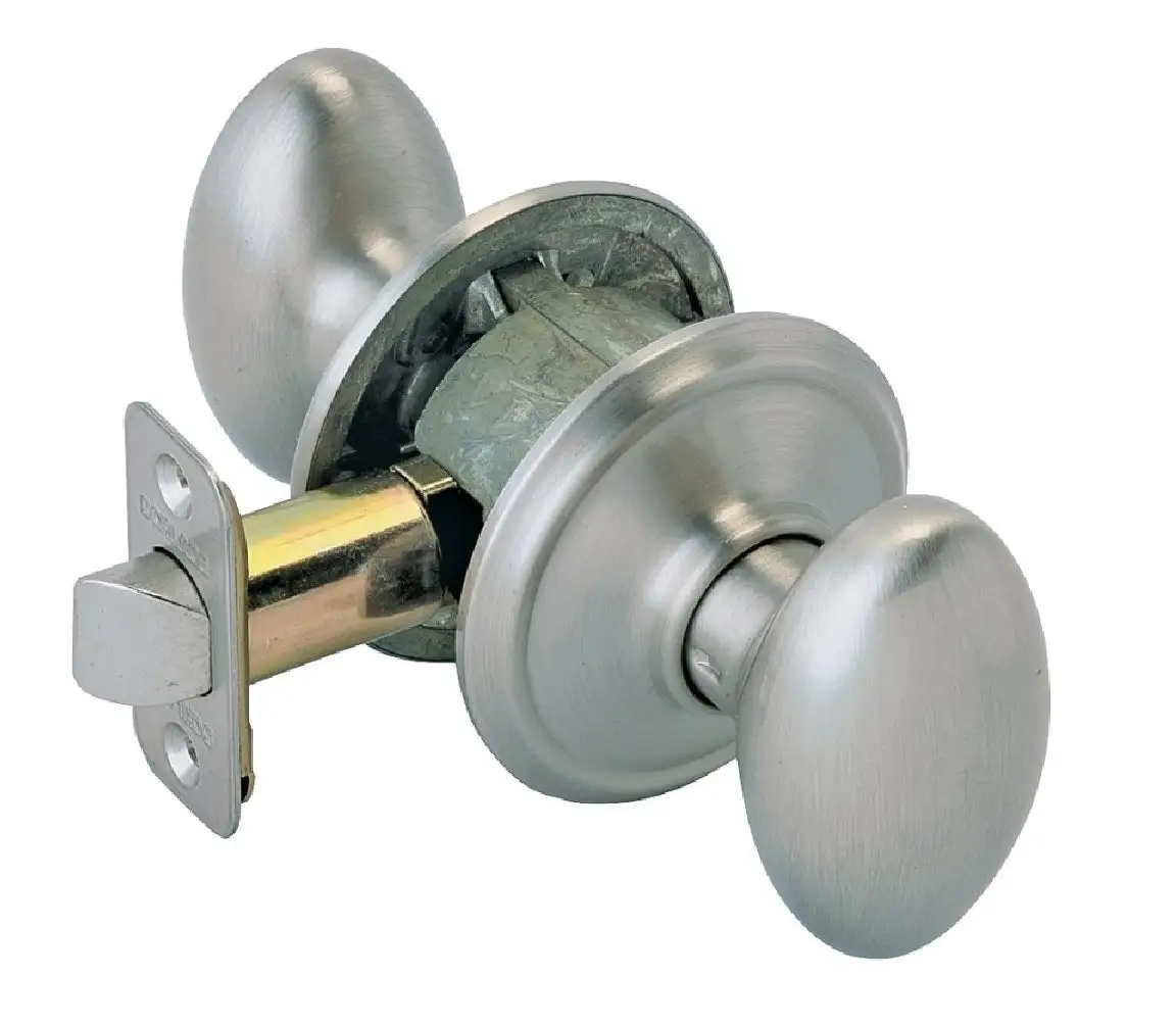 Schlage F10V-SIE-619 Siena Egg Knob Design Passage Lockset Satin Nickel
