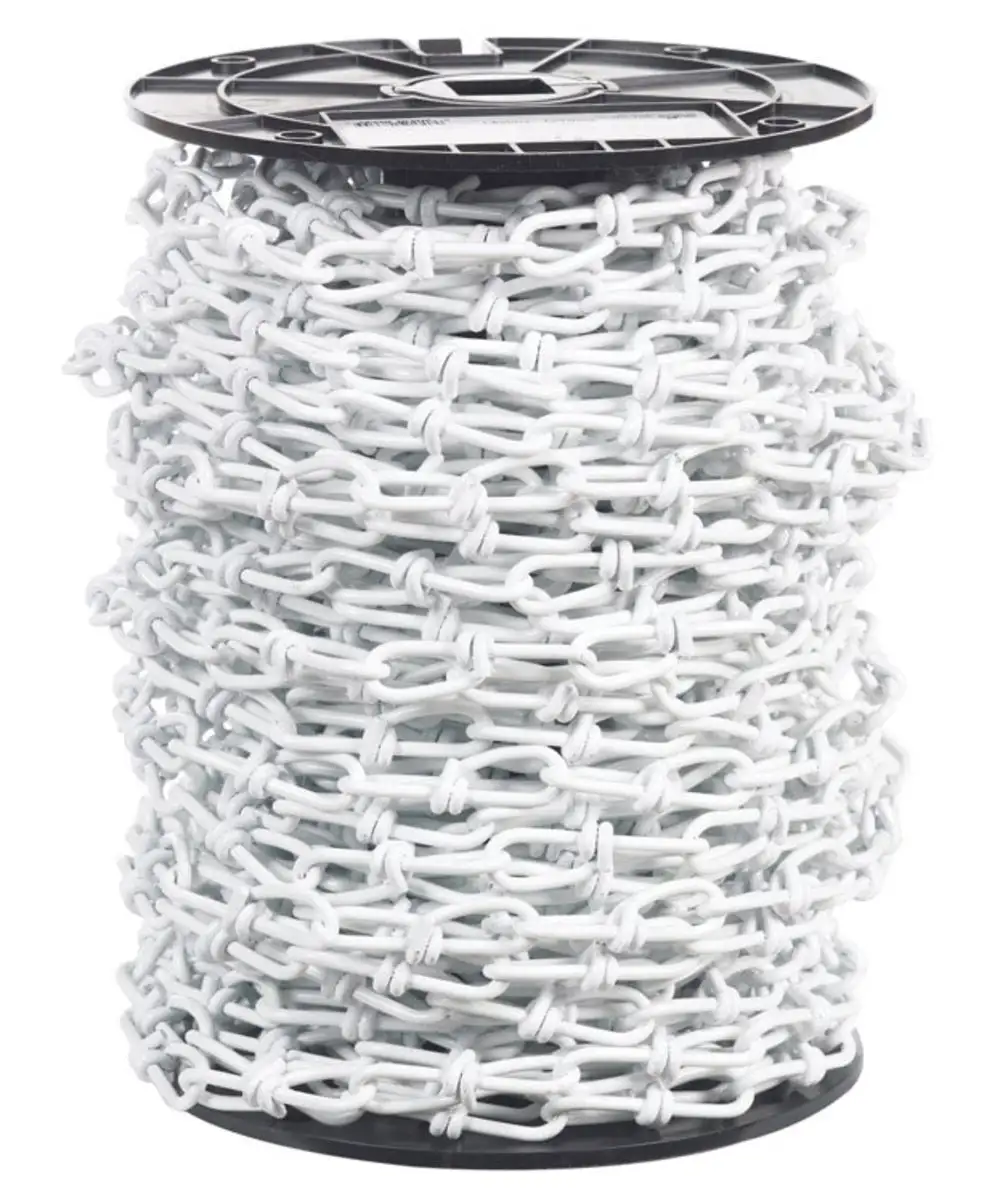 Campbell Double Loop Chain White Plastic Decorative Barrier Chain
