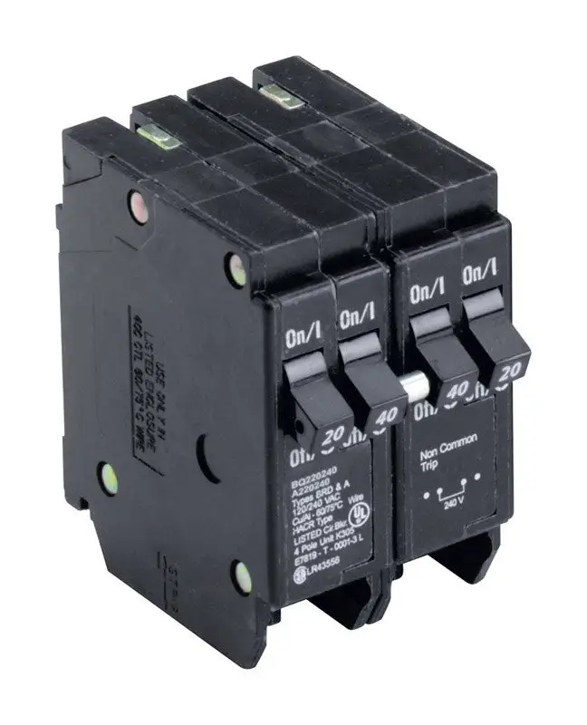Eaton Cutler-Hammer 20/40 Amp Plug 4-Pole Circuit Breaker Electrical Panels