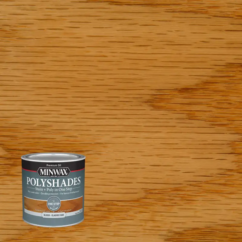 Polyshade 0.5 Pint Gloss Golden Oak Wood Finish Pack 4 Minwax
