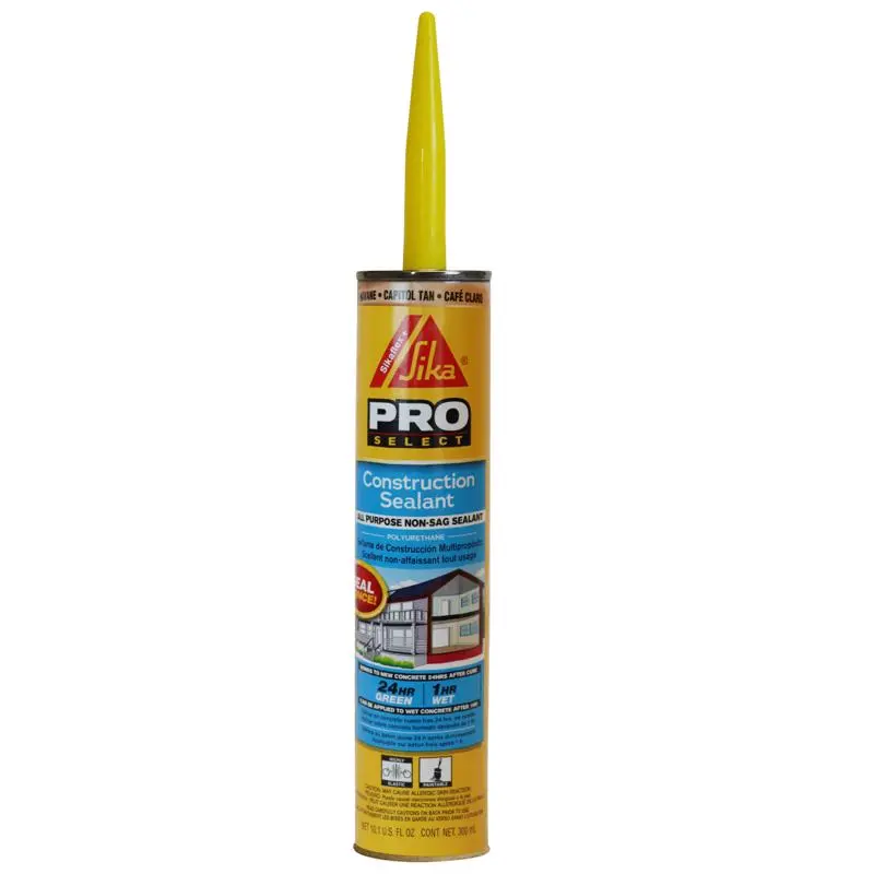 Sika Pro Select Capitol Tan Polyurethane Construction Caulk Sealant 10.1 oz Pack 12